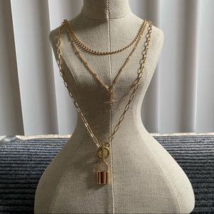 Layered Lock Necklaces